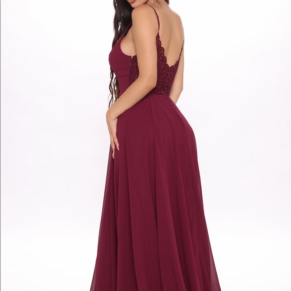 Burgundy maxi dress - Picture 2 of 4